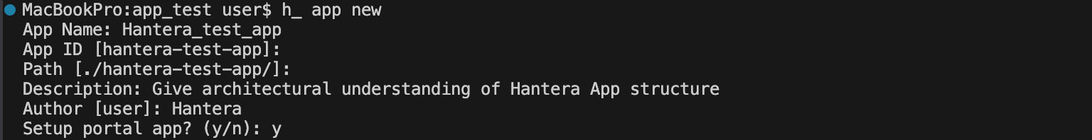Shell Commands for creating Apps