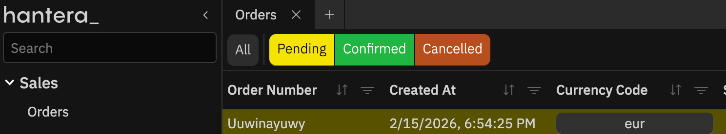 Hantera Portal Order View